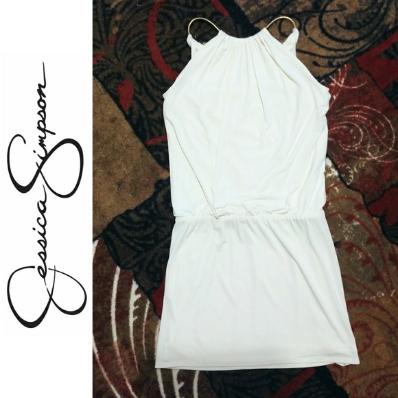 Jessica Simpson Dresses & Skirts - Jessica Simpson Sexy Gold Collar Cocktail Dress